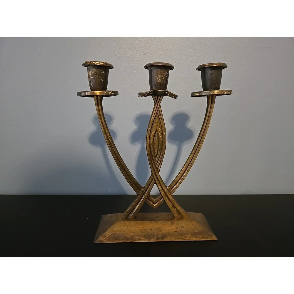 Vintage Dayagi Israel 9905 Brass Candle Holder